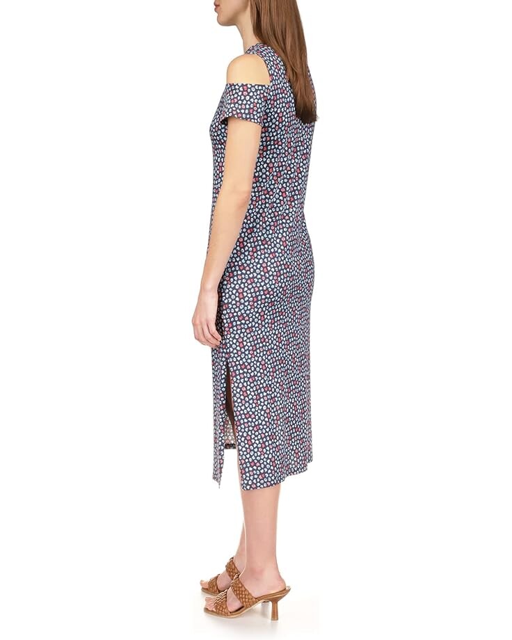 

Платье Michael Kors Palm Cold-Shoulder Midi Dress, цвет Midnight Blue