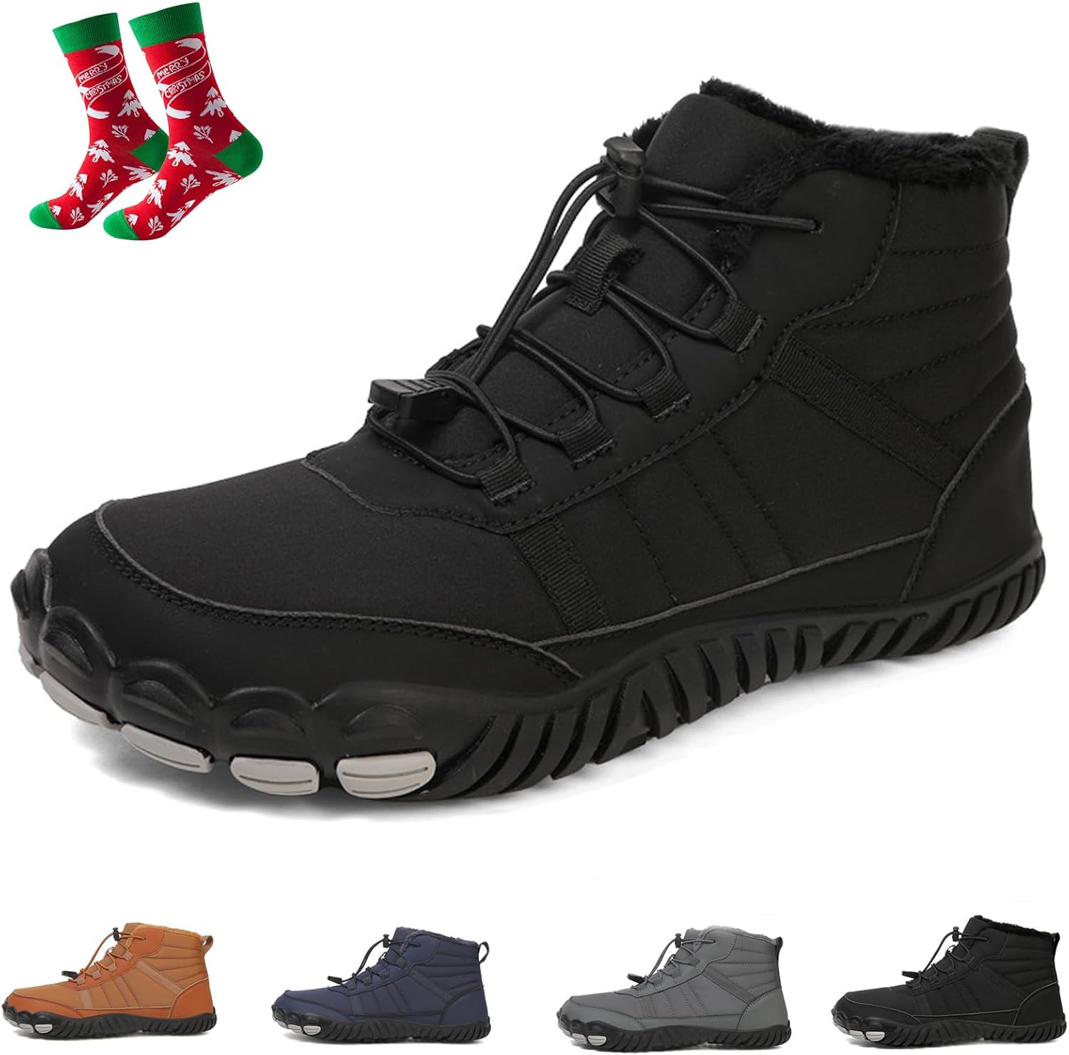 

Giltpeak Мужские босоножки широкие, зимние мужские босоножки, зимние широкие туфли с носком, удобная обувь, ботинки, босоножки для женщин, черный