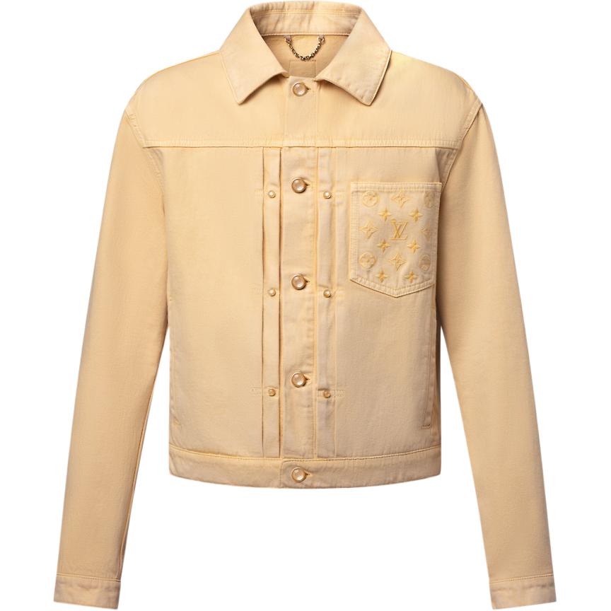 

Гардеробный деним куртка типа ii trucker LOUIS VUITTON, светло-желтый
