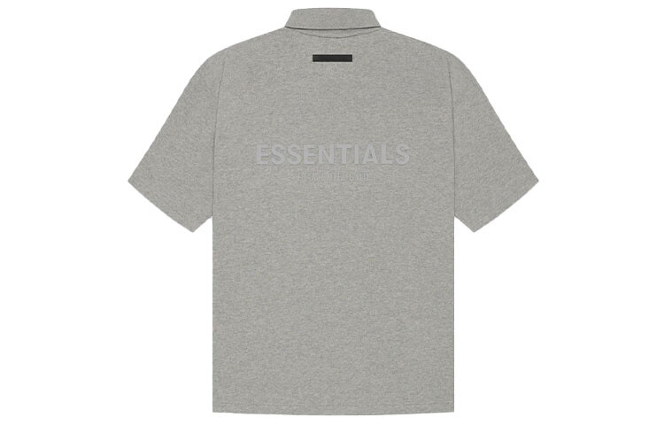 SS21 Рубашка поло унисекс темно-овсяная Fear Of God Essentials, серый