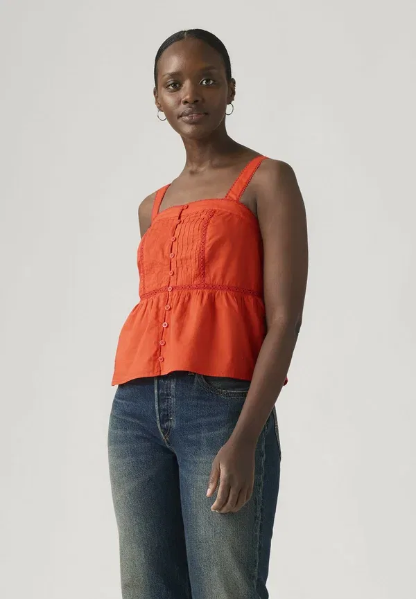 Блуза Mimi sl blouse cloud dancer smaller flor. blouse Levi'S, cloud dancer smaller, красный