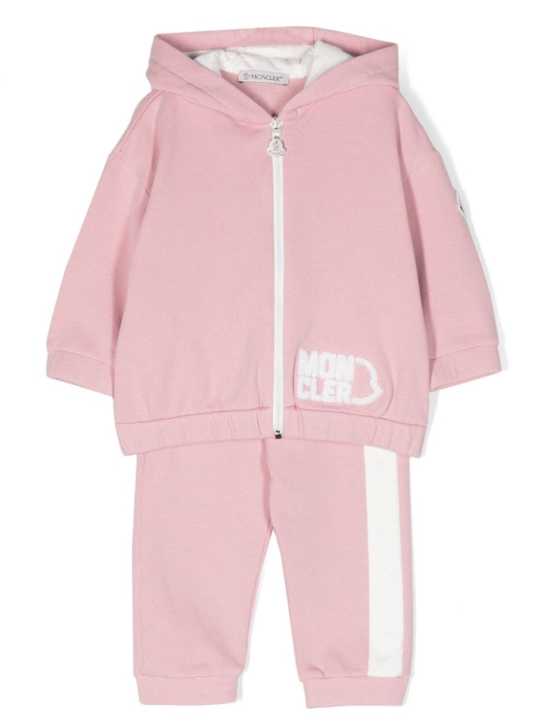 

Спортивный костюм с логотипом Moncler Enfant, розовый