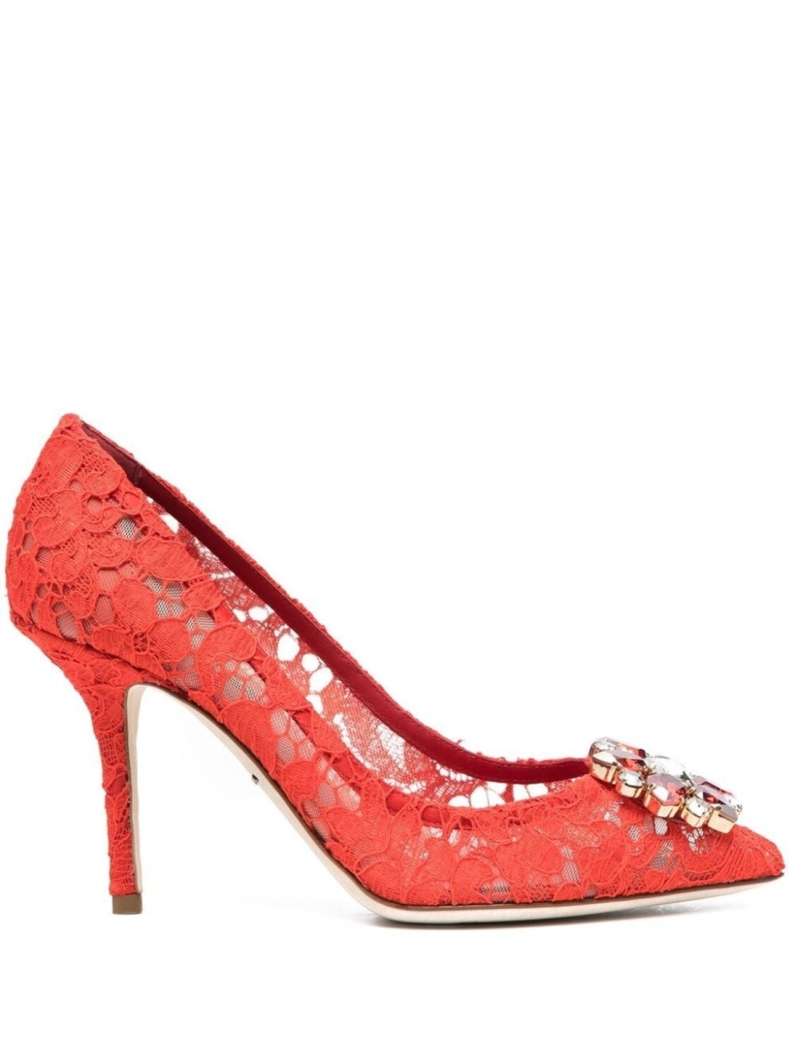 

Dolce & Gabbana туфли с кружевной отделкой, красный
