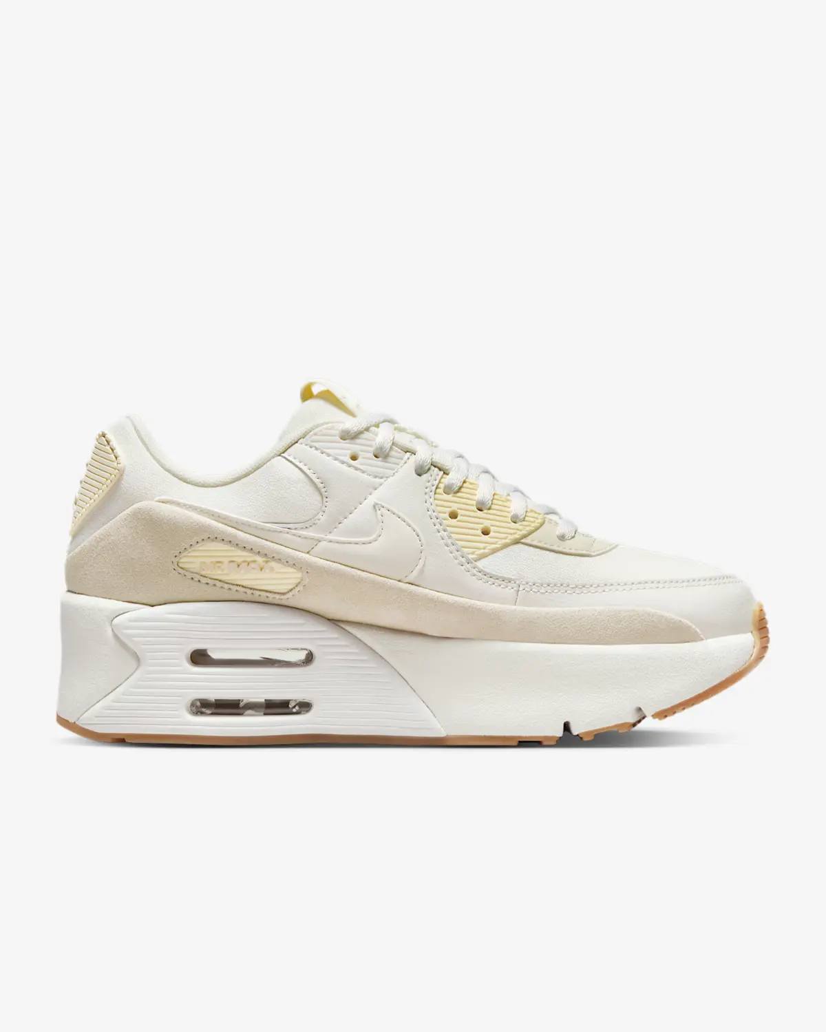 Кроссовки Nike Air Max 90 LV8 FD4328-100 женские, цвет слоновой кости, на платформе, FD1067 — фото 2