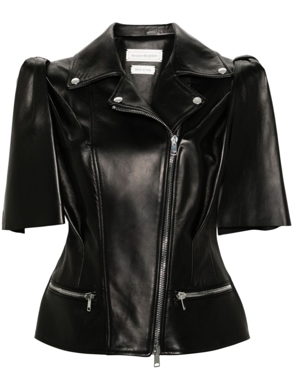 

Alexander McQueen кожаный жилет Knotted Bow, черный