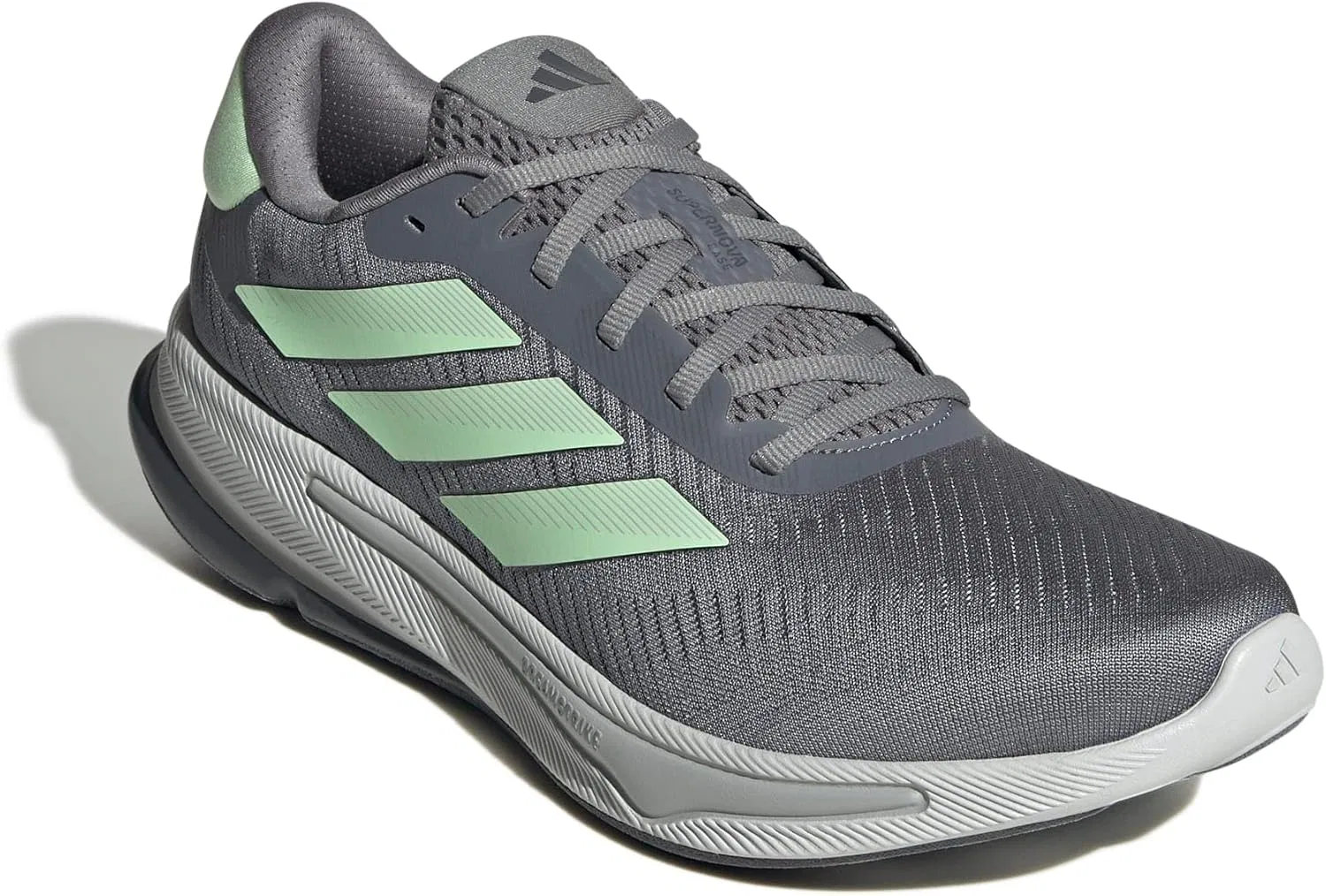Мужские беговые кроссовки Adidas Supernova Ease, Grey Three Semi Green Spark Dash Grey — фото 3