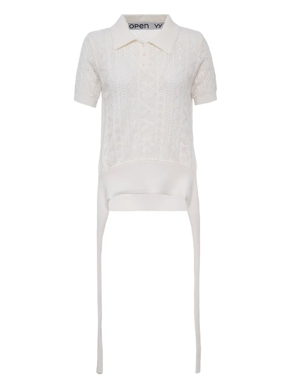 

Верхняя часть поло из трикотажного полотна Open YY, белый