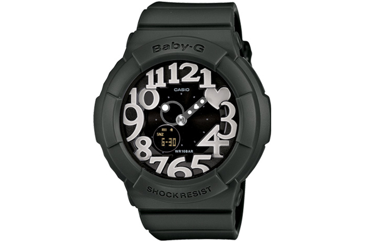 

Женские часы BABY-G BGA-134-3B CASIO, белые с черным циферблатом