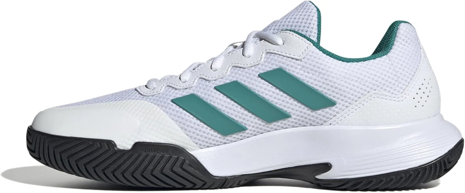 Мужские теннисные кроссовки Adidas Gamecourt 2.0, белый/черный/бирюзовый
