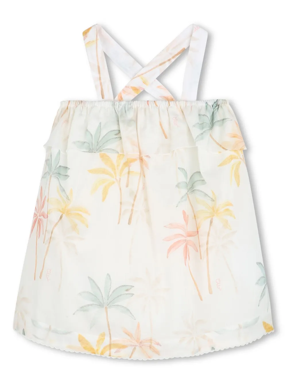 

Платье с квадратным вырезом Chloé Kids, белый