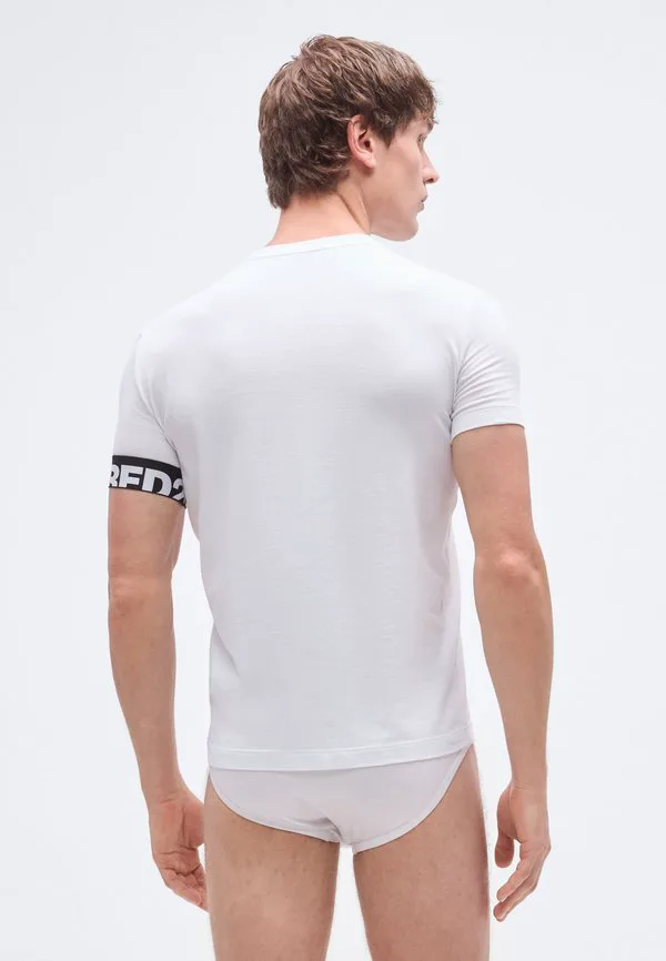 Рубашка с круглым вырезом в стиле «охотник за закатом» Dsquared2, White/Black — фото 3