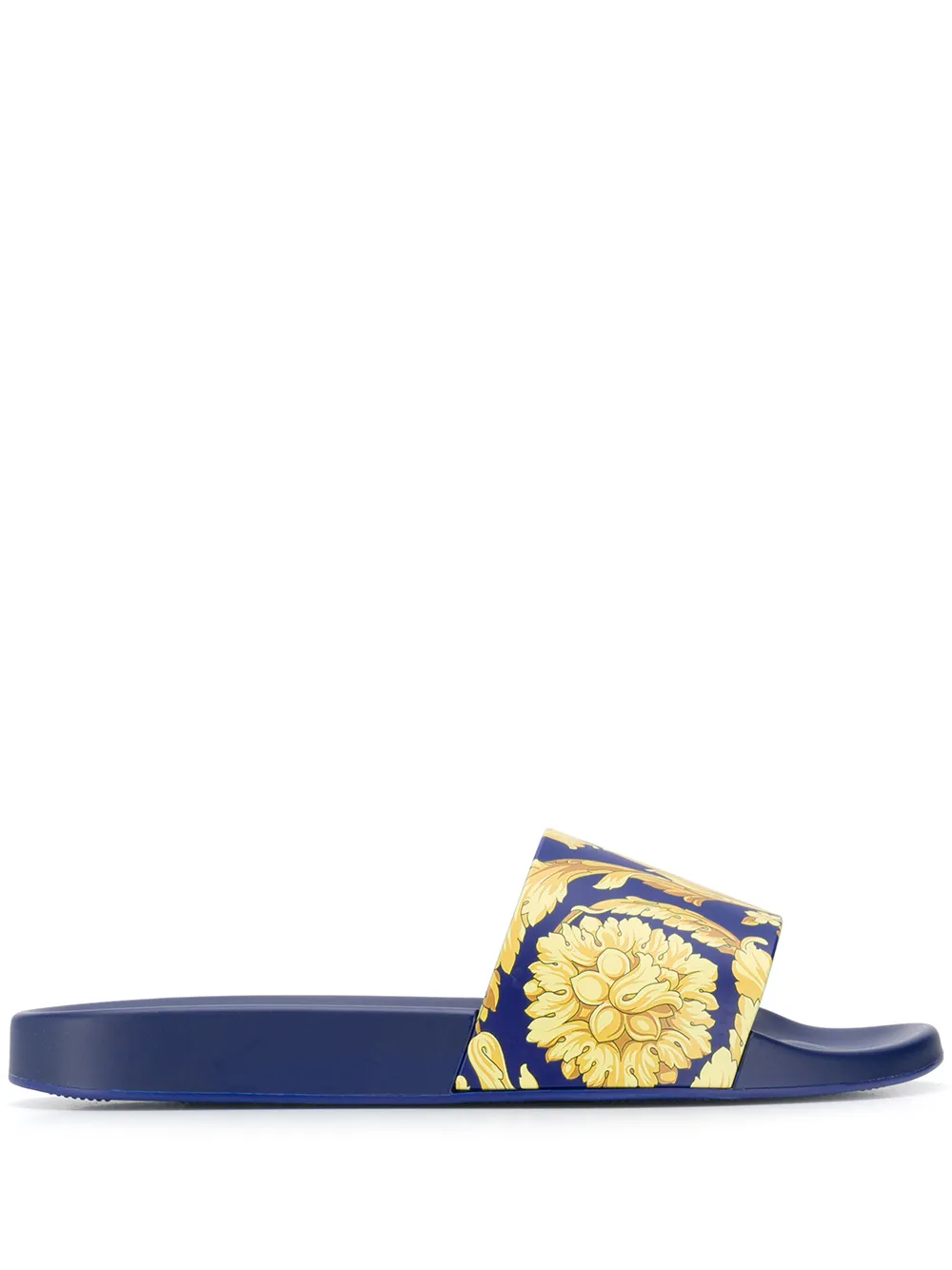 

Шлепанцы с барочным узором VERSACE, синий