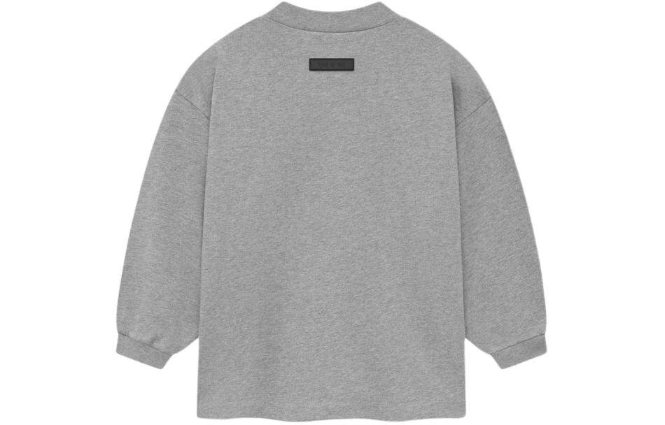 Детская футболка Fear Of God Essentials, цвет DARK HEATHER OATMEAL — фото 2
