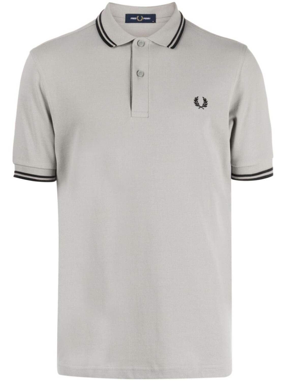

Fred Perry полосатая рубашка поло с вышивкой Laurel Wreath, серый