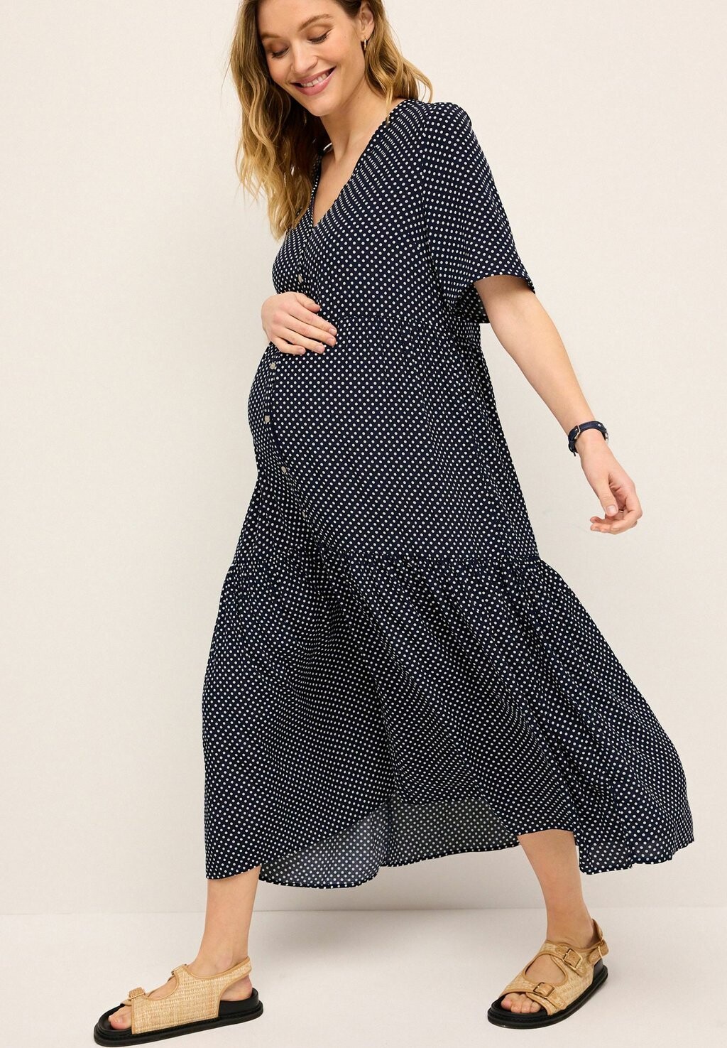 

REGULAR FIT Next, дневное платье Next, темно-синий в пятно Maternity Sleeve