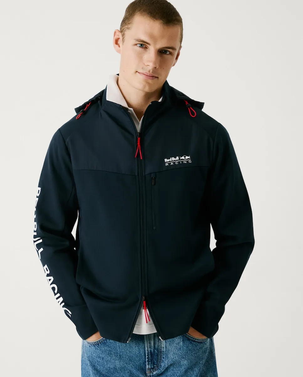 

Мужская гибридная куртка в стиле колор-блок Pepe Jeans, тёмно-синий