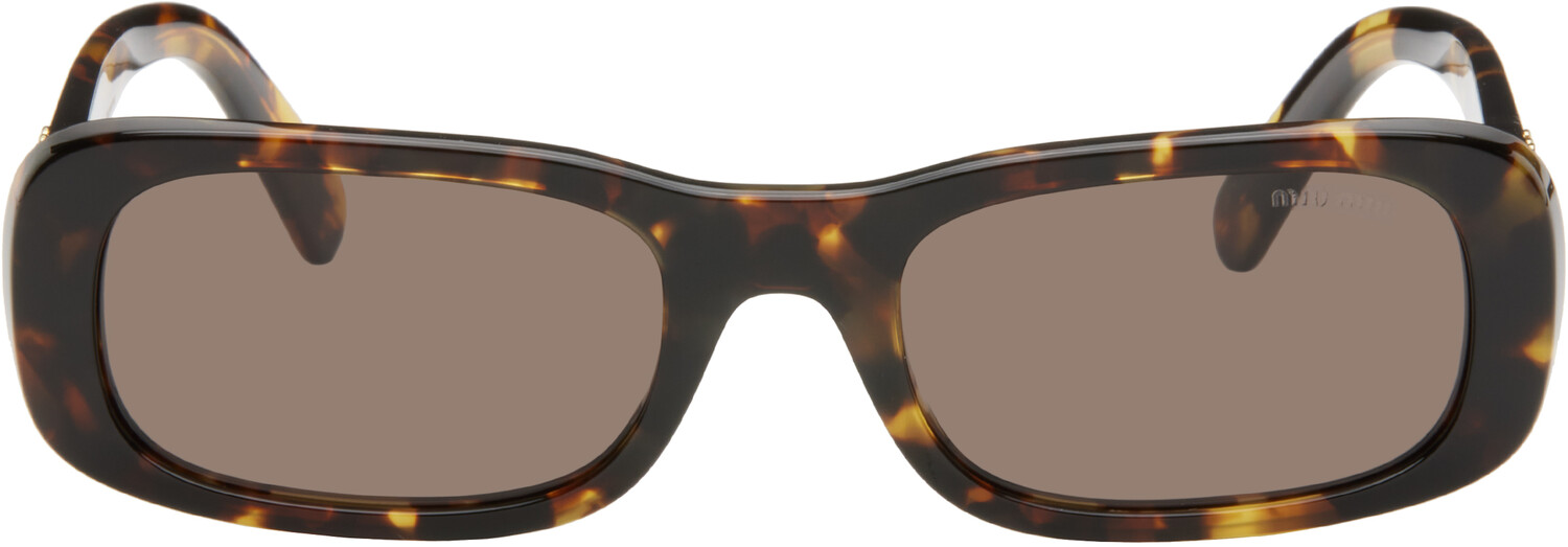 

Коричневые солнцезащитные очки Miu Glimpse Miu Miu Eyewear, Havana