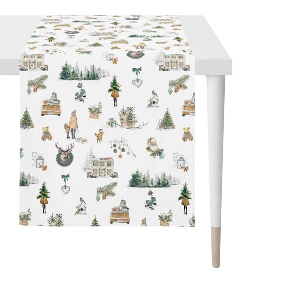 

Настольный бегун Apelt Winterwelt Typ A, 48x5x140 см цвет weiß/grün