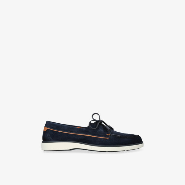 

Детройт замшевые лодочные туфли Santoni, синий