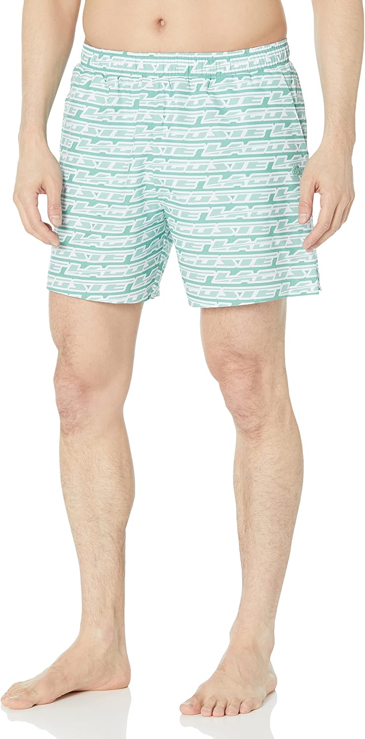 

Мужские шорты для плавания Lacoste Active с принтом по всей поверхности длиной до середины бедра, Florida/Pastille Mint