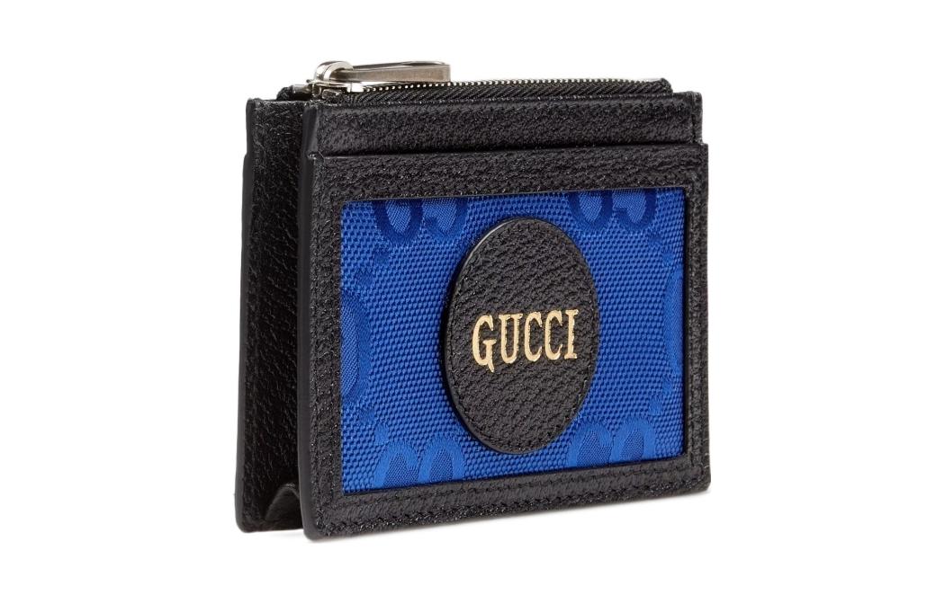 GUCCI Кошелек для карт Off The Grid Nylon With Leather Card Holder мужской Blue — фото 2