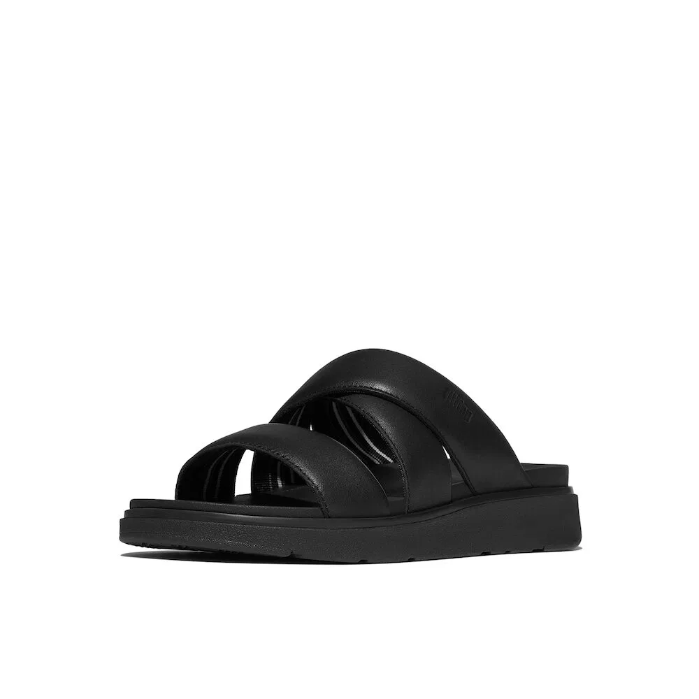 Мужские чёрные кожаные слайды Genff от Fitflop — фото 4