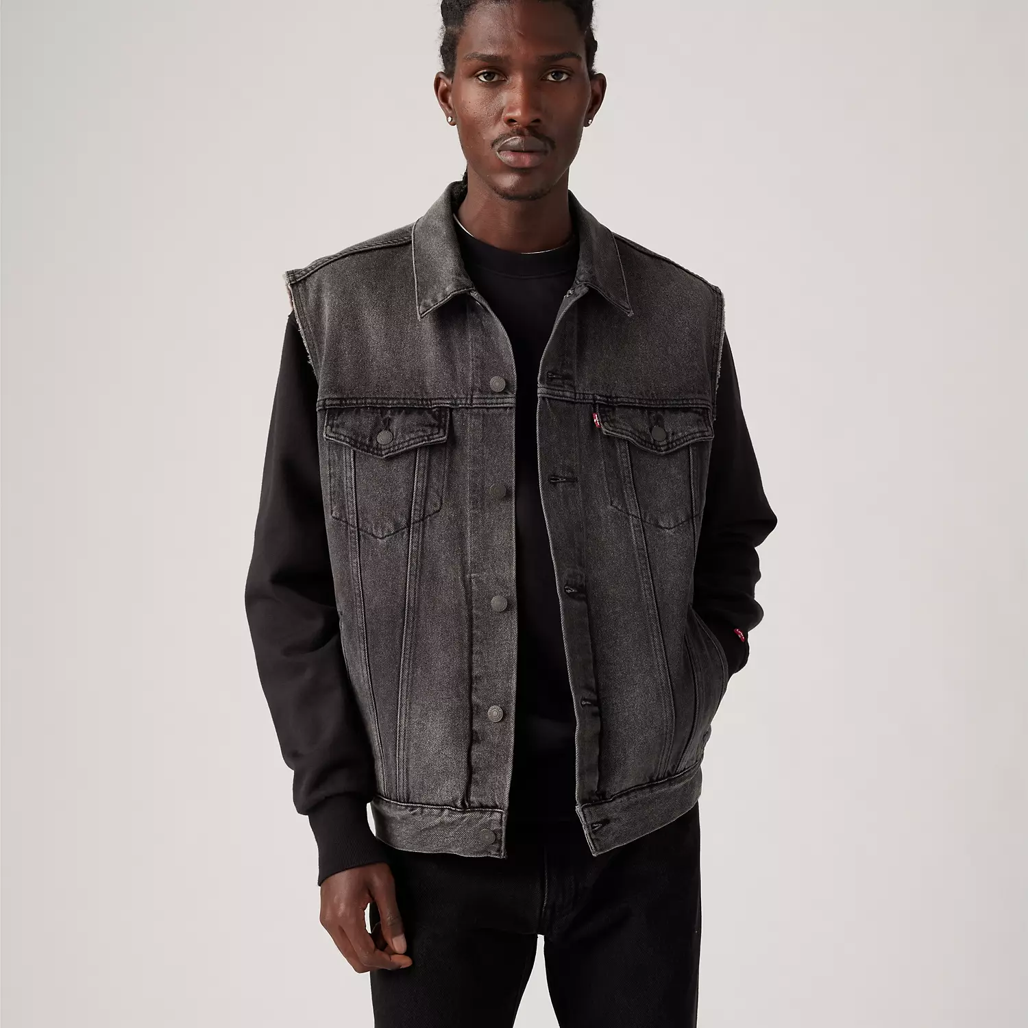 

Жилет водителя грузовика свободного кроя Levi's, цвет Night Owl - Black, Черный, Жилет водителя грузовика свободного кроя Levi's, цвет Night Owl - Black