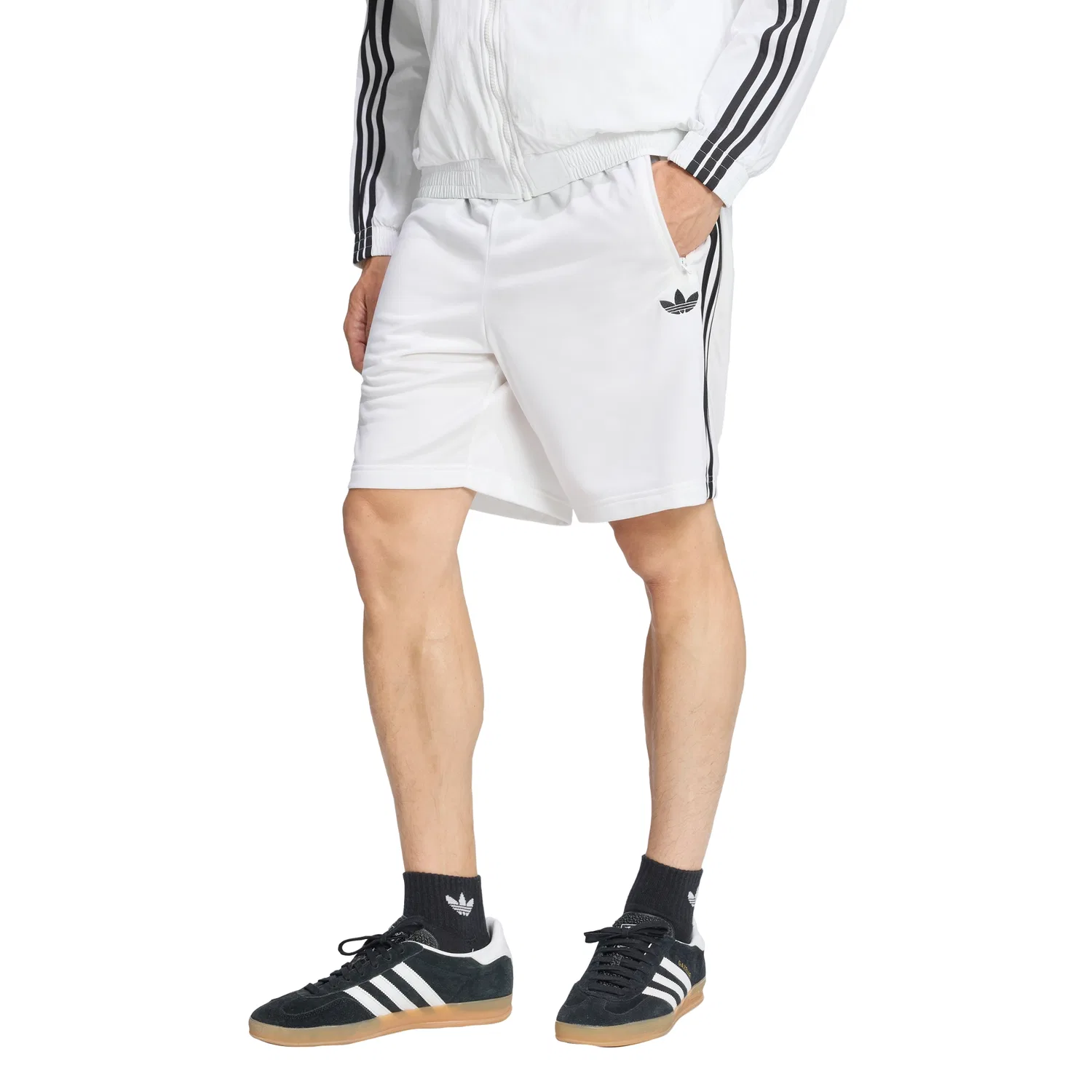 Мужские белые шорты Firebird от Adidas — фото 4
