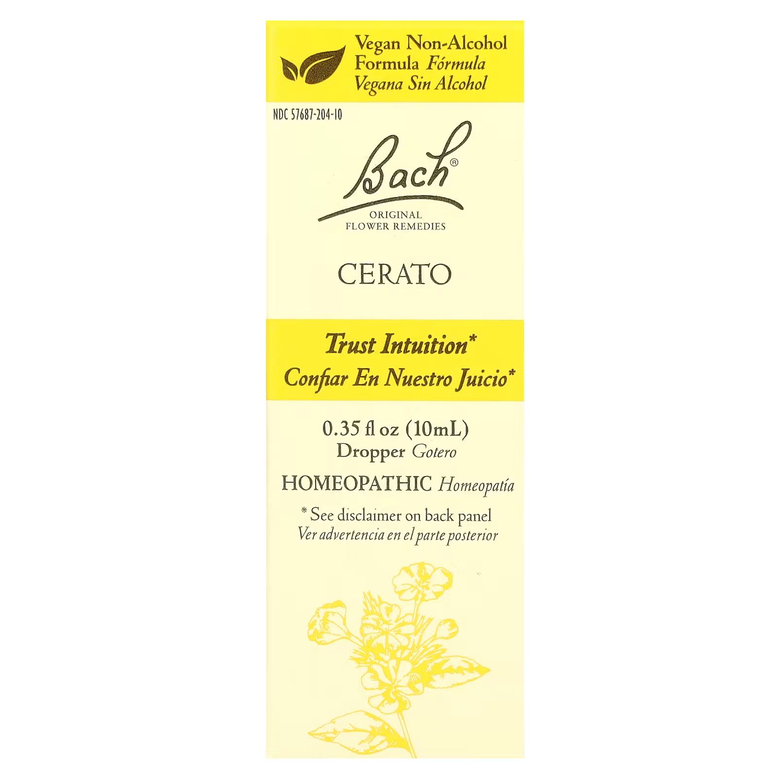 

Original Flower Remedies, Cerato, 0,35 жидких унций (10 мл) Bach