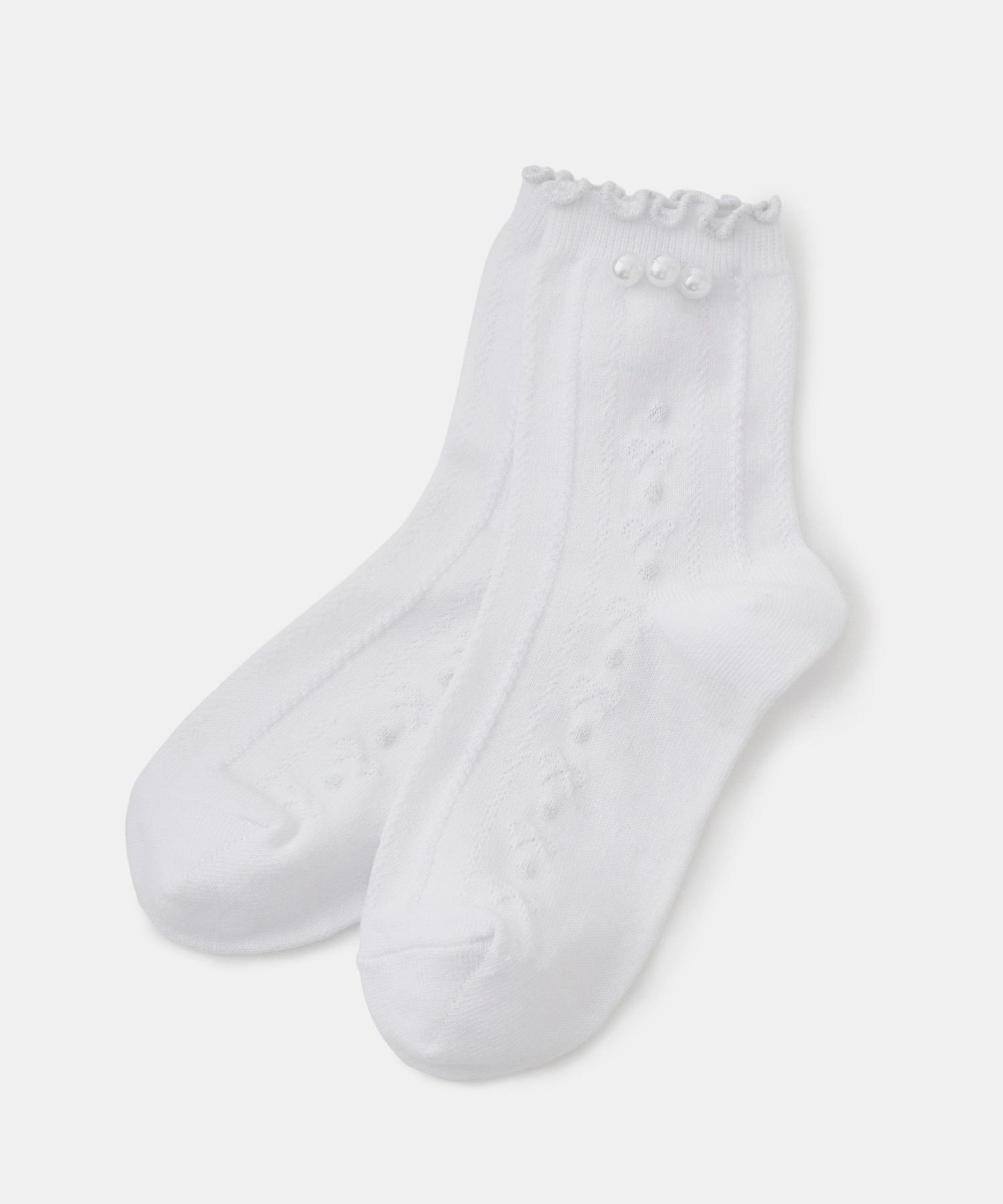 Короткие носки с ленточным узором ROPE' PICNIC KIDS, White (10) — фото 4