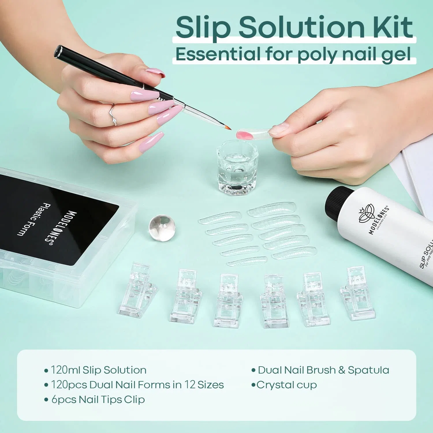 Набор для наращивания ногтей «Slip Solution» от Modelones Modelones — фото 2