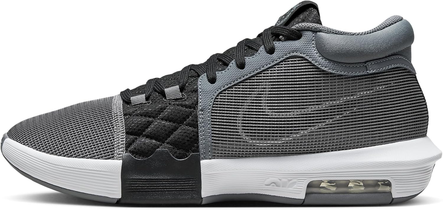

Nike Lebron Witness VIII, мужские баскетбольные кроссовки, 0, Cool Grey/Black/White