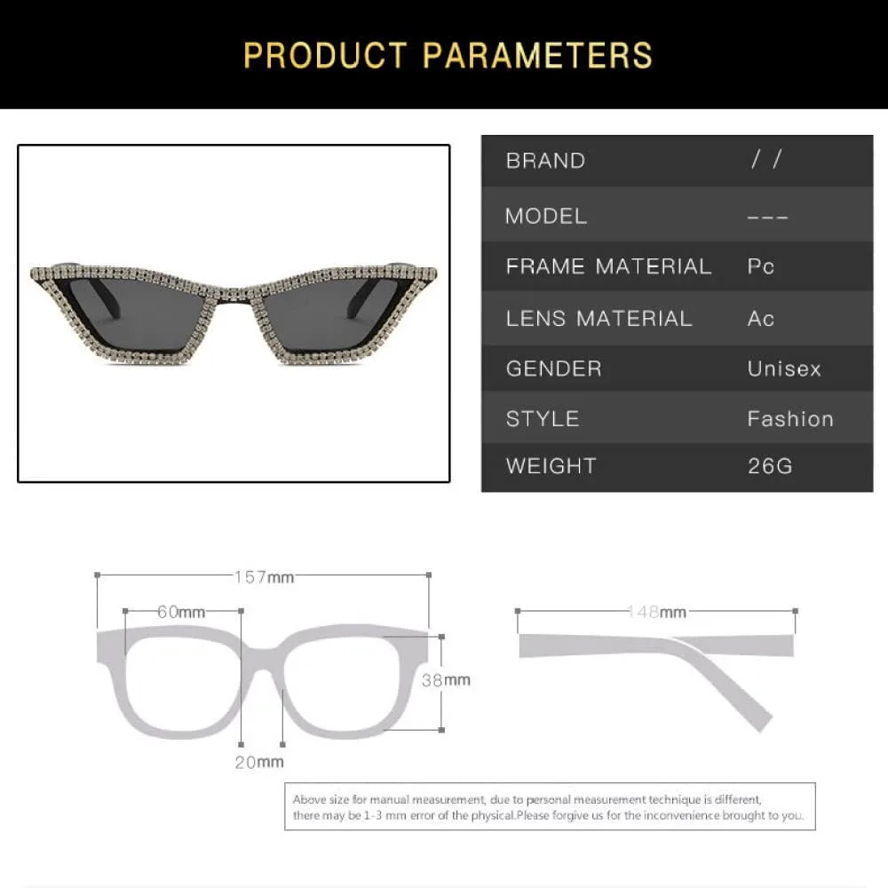 

Новые солнцезащитные очки в оправе «кошачий глаз» 2026 года с блестками, бриллиантами и кристаллами, для женщин, защита от ультрафиолета UV400 generic, C7 Yellow Tea