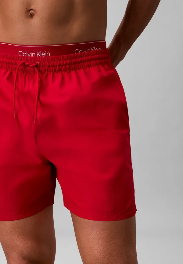 Плавки средней длины на шнуровке. Calvin Klein Swimwear, Red Gala — фото 4