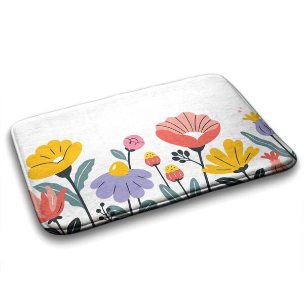 

Коврик для ванной Tulup Blumen, 75x1x75 см, белый