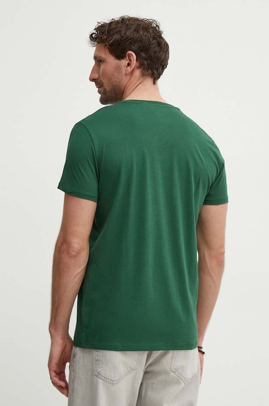 Хлопковая футболка Lacoste, зеленый — фото 3