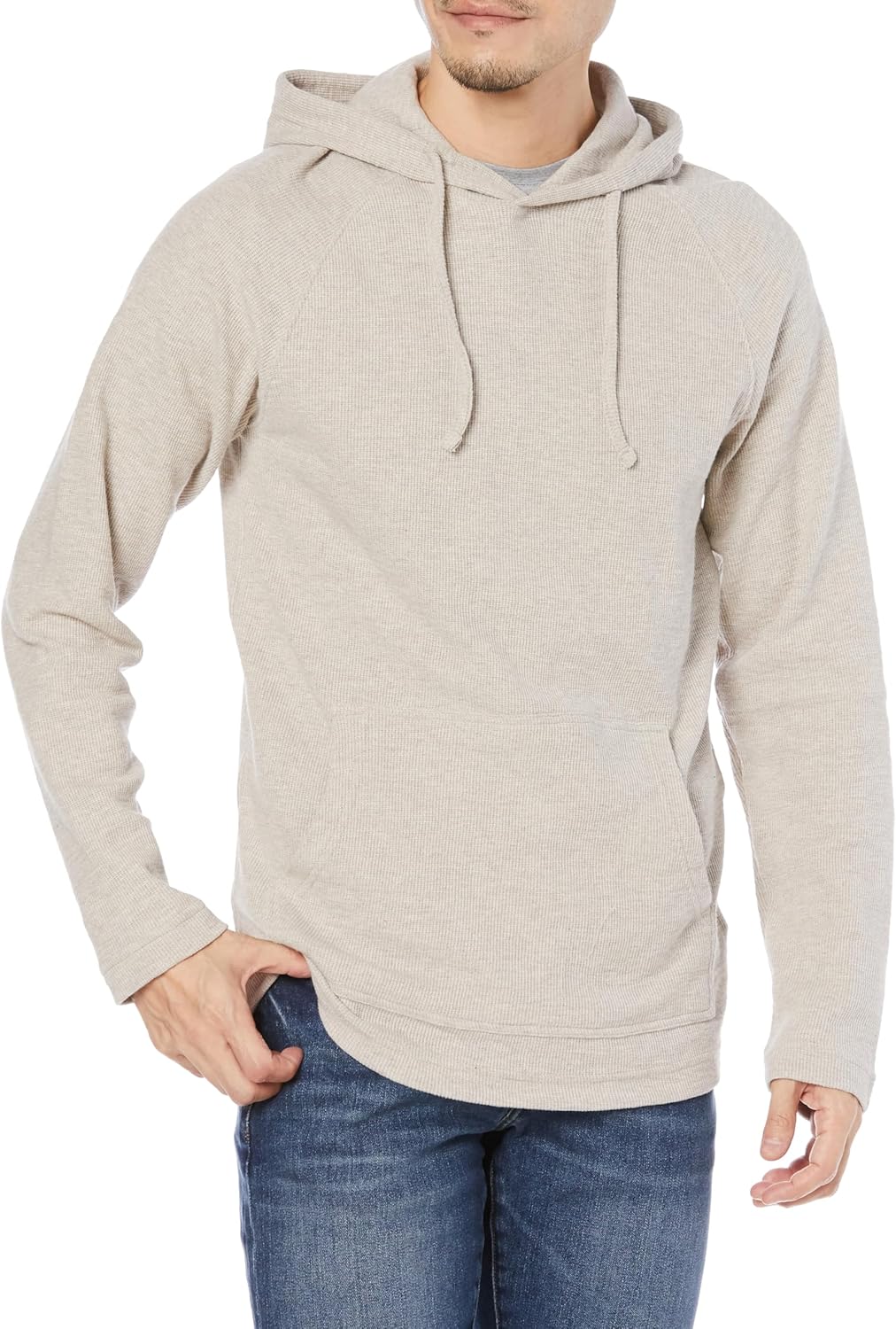 

Мужская термофутболка с длинными рукавами из хлопка с фактурной отделкой и декоративной строчкой Amazon Essentials