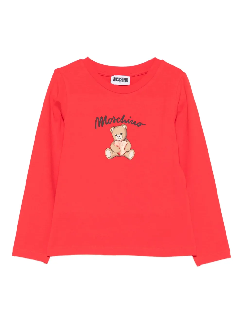 

Футболка с длинным рукавом Moschino Kids, красный