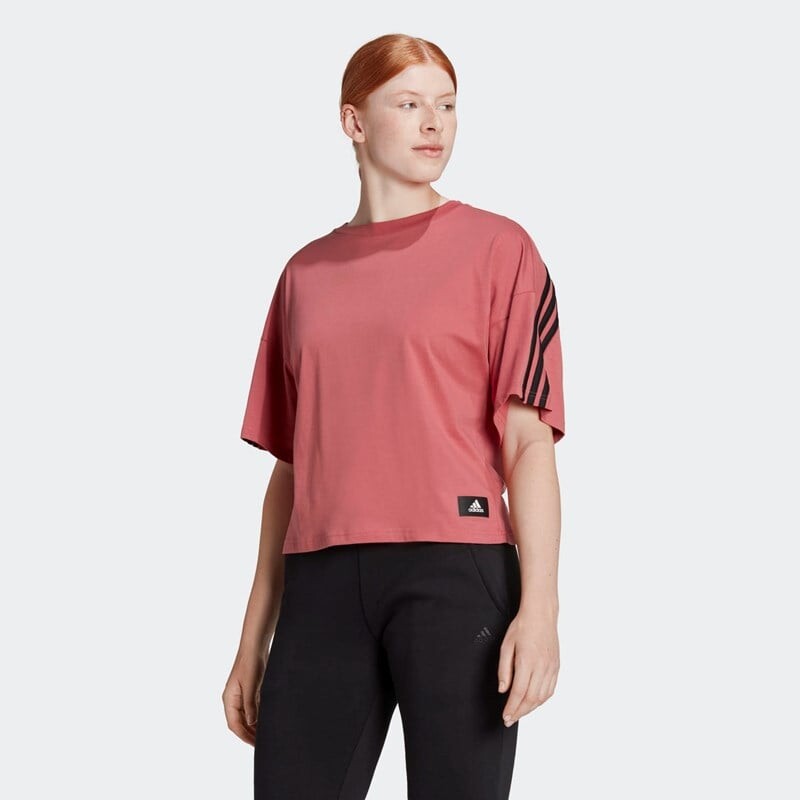 

Женская футболка Sportswear Future Icons 3 полоски Adidas, красный