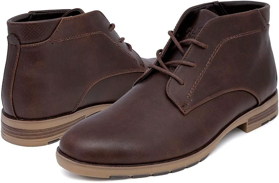 Мужские ботинки Nautica Chukka: повседневные туфли на шнуровке, оксфорды и десертные ботинки, коричневый — фото 4