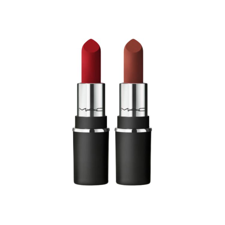 

Набор пробников помады: большая матовая помада в форме стика, осветляющая, натуральный цвет, 1,7 г + 1,7 г MAC, #691 ruby woo large gemstone+#669 warm teddy large teddy