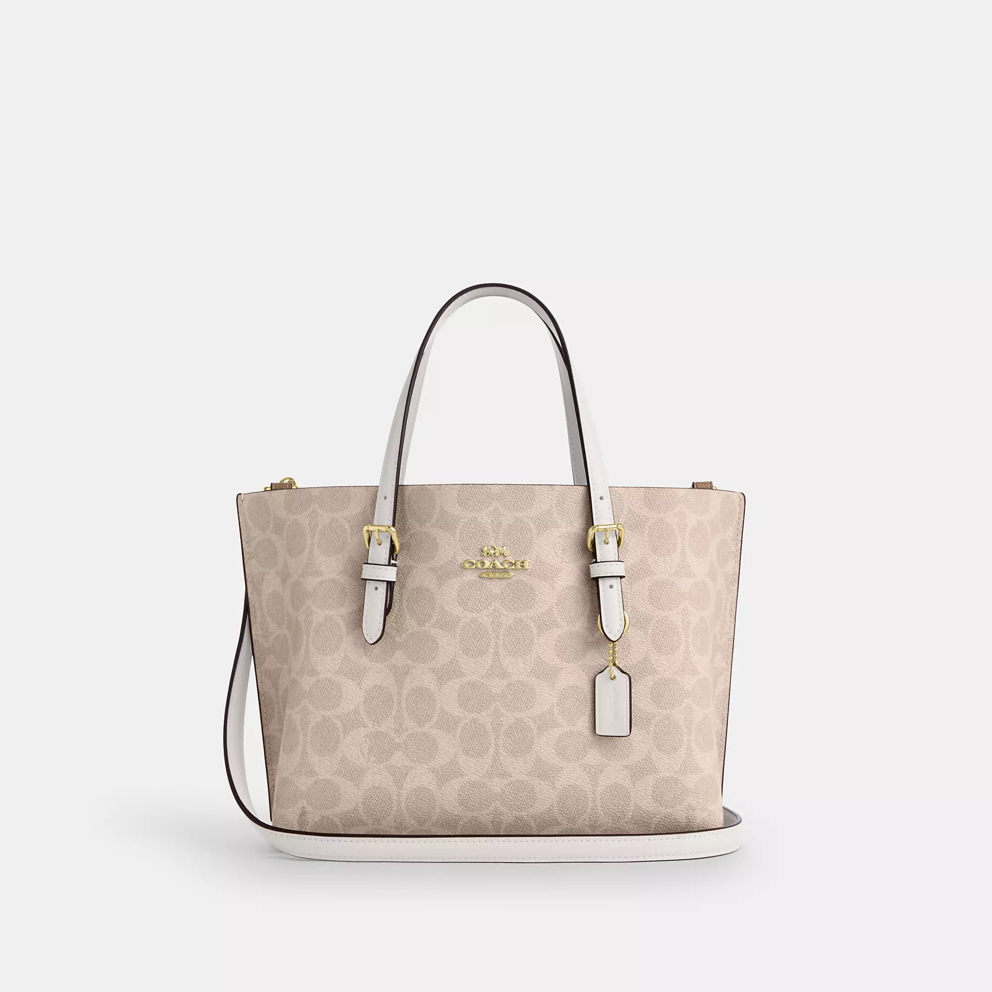 

Сумка-тоут Coach Outlet Mollie 25 из фирменного холста, цвет gold/sand/chalk, Бежевый, Сумка-тоут Coach Outlet Mollie 25 из фирменного холста, цвет gold/sand/chalk