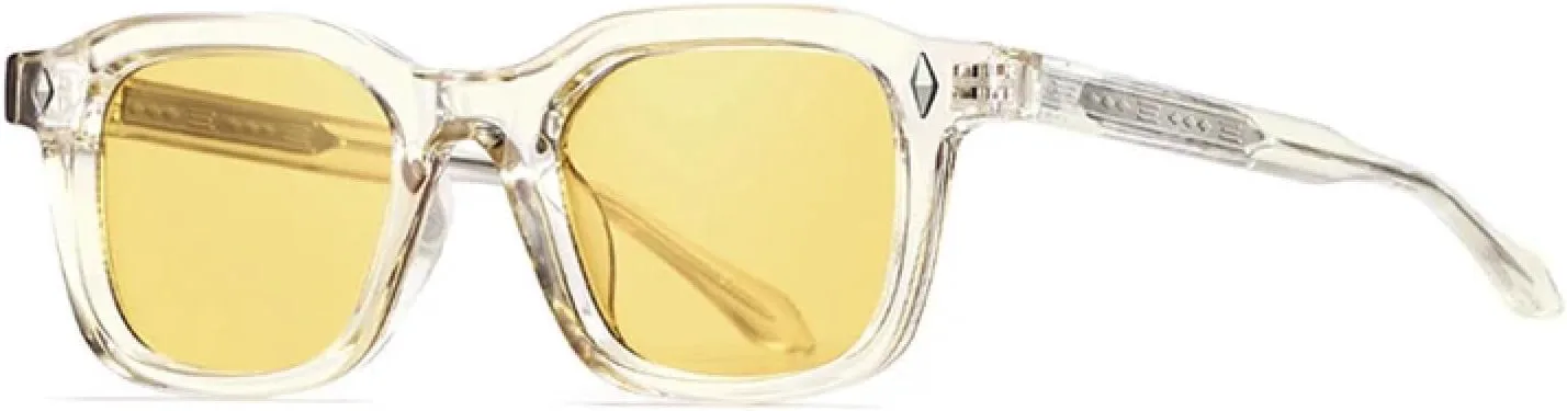 

Мужские солнцезащитные очки в стиле ретро, ​​роскошные, с заклепками, женские, с защитой от УФ-излучения UV400, в тренде, в стиле панк TVTBBVV, Yellow Yellow