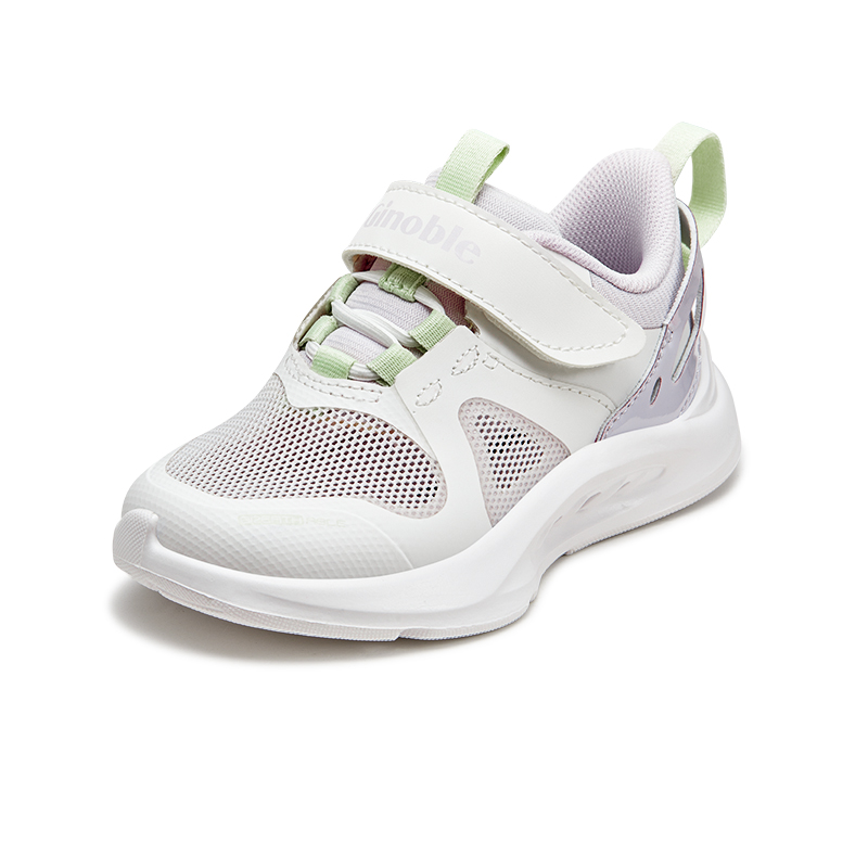 

Нескользящая, амортизирующая, износостойкая детская обувь для повседневной носки. Для детей от 3 до 7 лет. GINOBLE, белый/фиолетовый