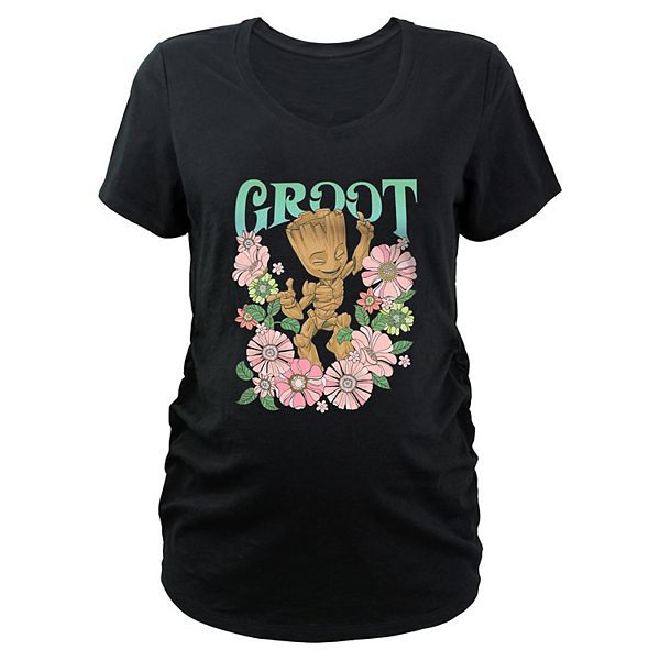 

Футболка с принтом Maternity Guardians of the Galaxy Groot Floral Dancer Marvel