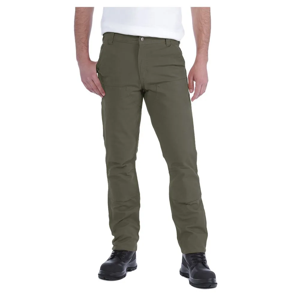 

Брюки Carhartt Stretch Duck Dungaree Double Front Straight Fit, зеленый
