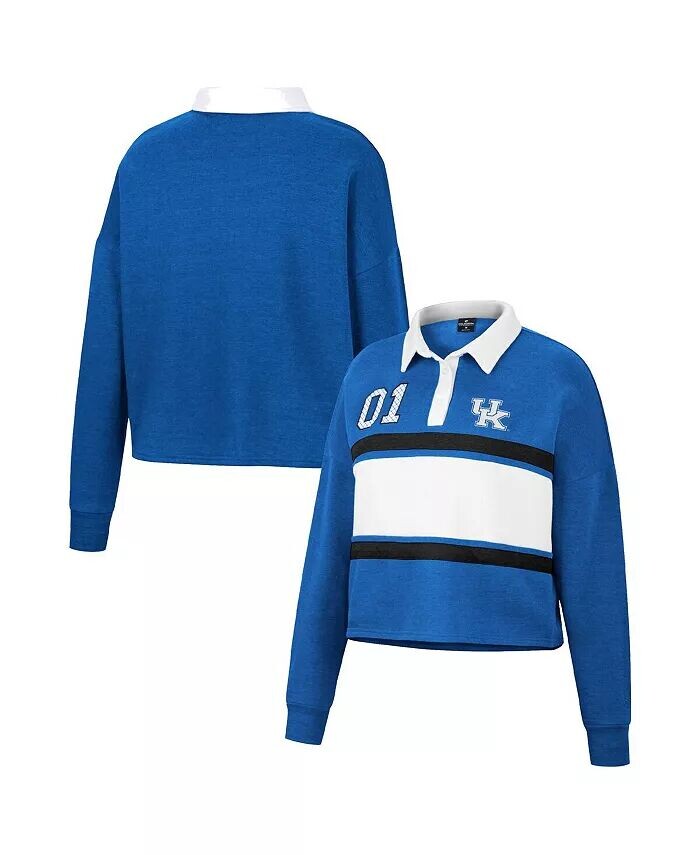 

Женская рубашка по регби с длинным рукавом Heather Royal Kentucky Wildcats I Love My Job Colosseum, синий