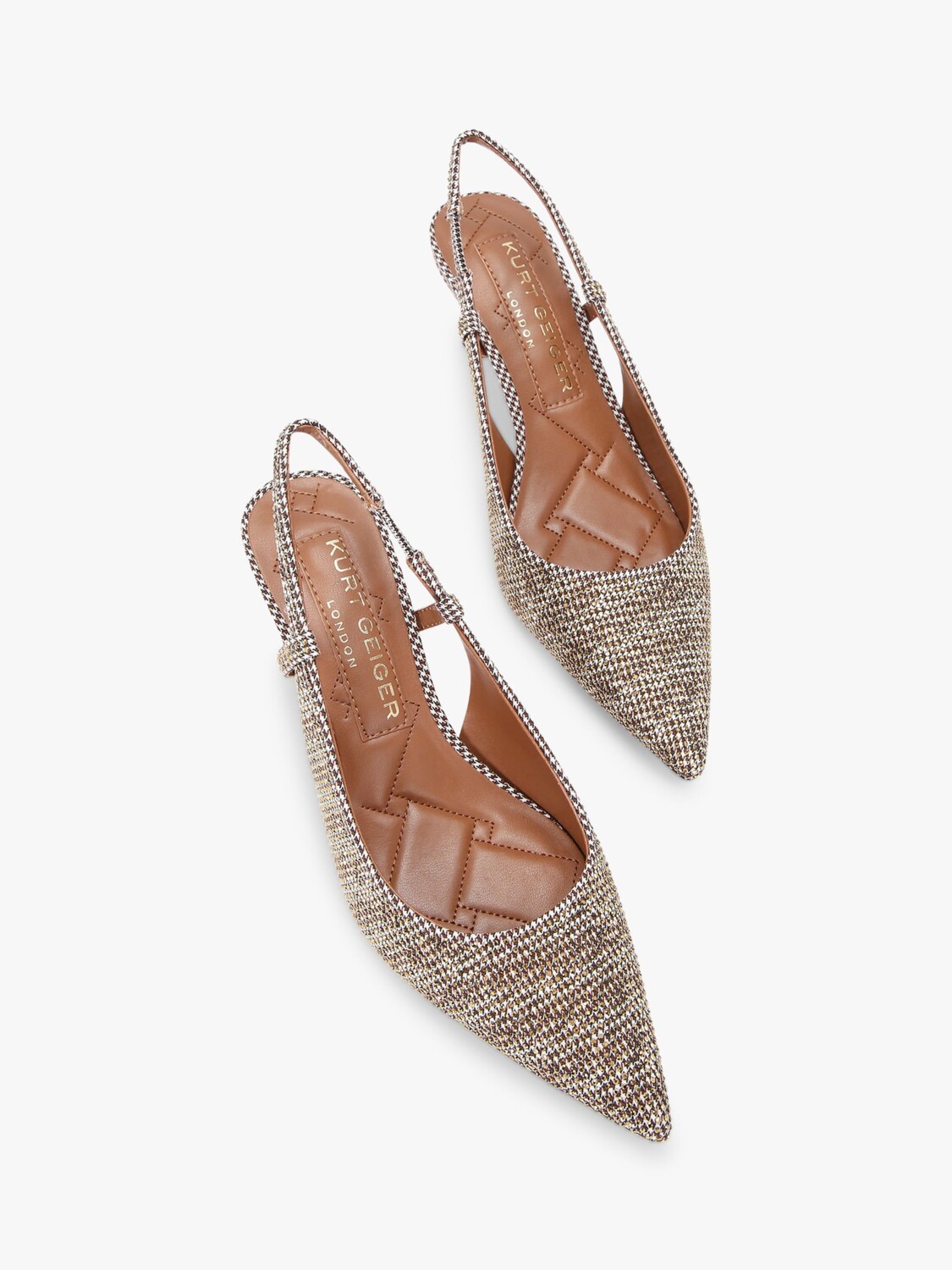 Kurt Geiger London Белгравия Туфли-лодочки с пяткой на пятке, натуральный бежевый — фото 2