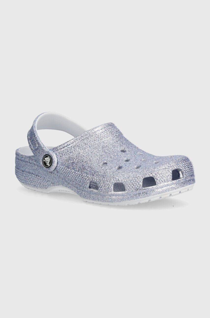 

Детские тапочки Crocs Classic Glitter Clog, фиолетовый