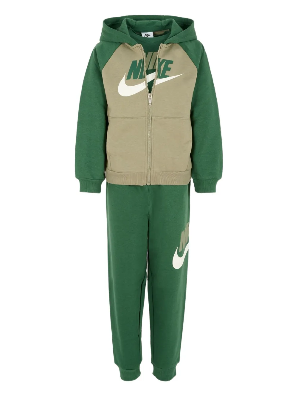 

Спортивный костюм с принтом логотипа Nike Kids, зеленый